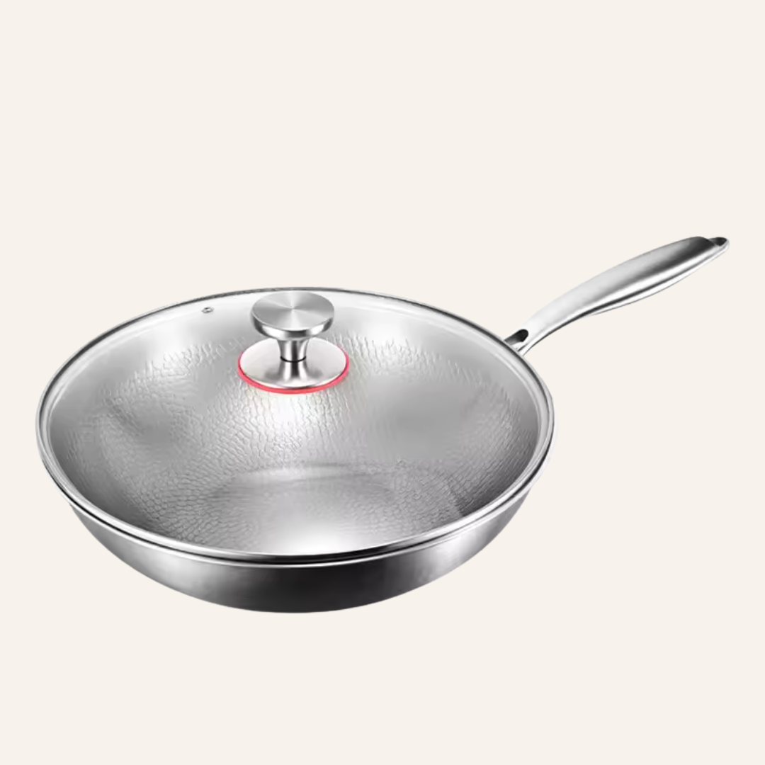 Titanium Wok Pan, Flat Bottom