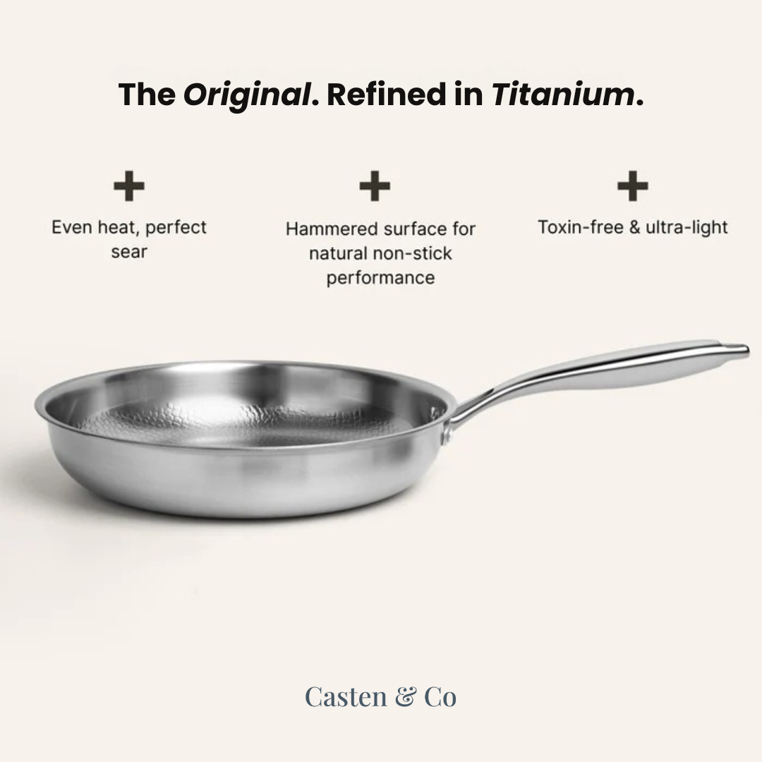 Titanium Wok Pan, Flat Bottom