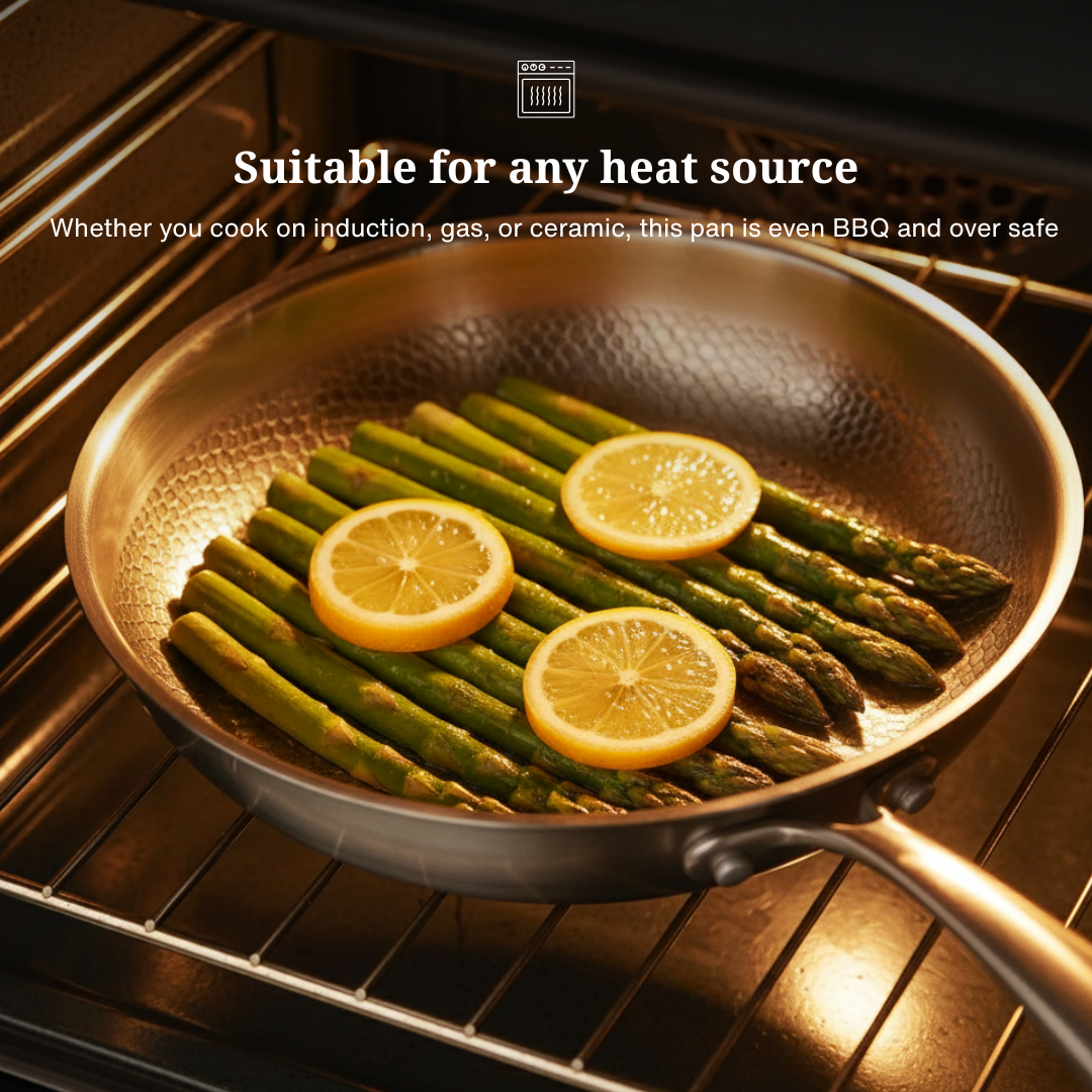 Titanium Hammered Pan + Utensil